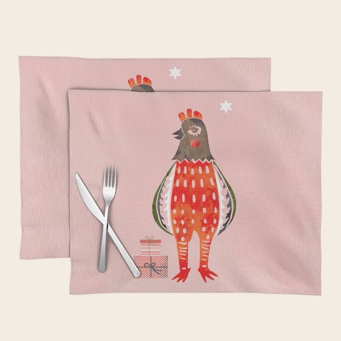 Christmas Chicken - illustration Placemat Gallery Image 1