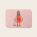 Christmas Chicken - illustration Bath Mat Gallery Image 1