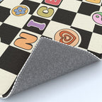 Have A Nice Day. Y2k Stickers, Black & White Checker Rug Gallery Image 4