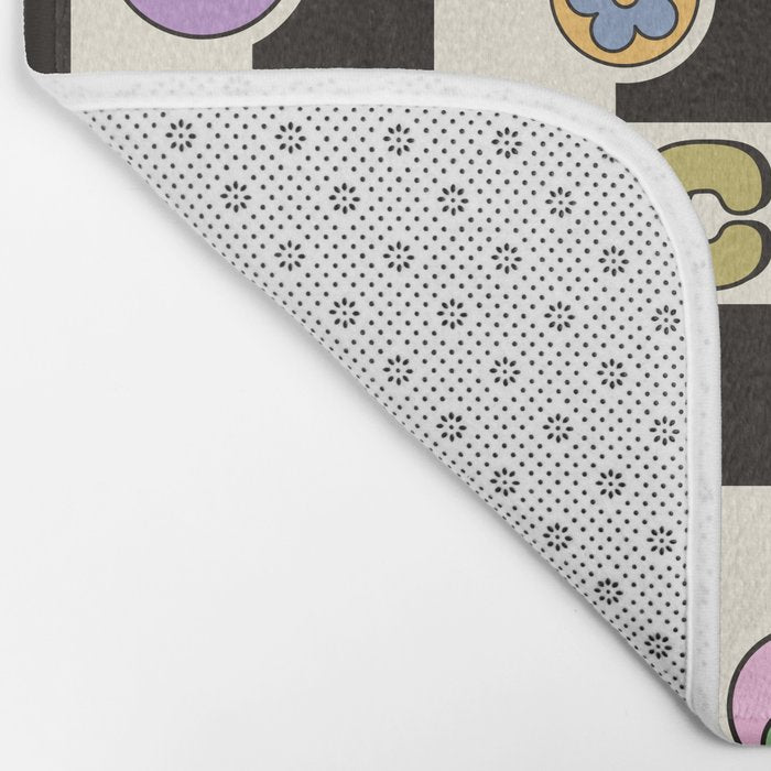Have A Nice Day. Y2k Stickers, Black & White Checker Bath Mat Gallery Image 2