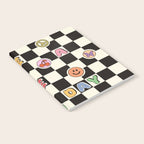 Have A Nice Day. Y2k Stickers, Black & White Checker Notebook Gallery Image 2
