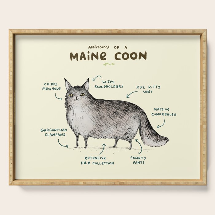 Anatomy of a Maine Coon Serving Tray Gallery Image 1