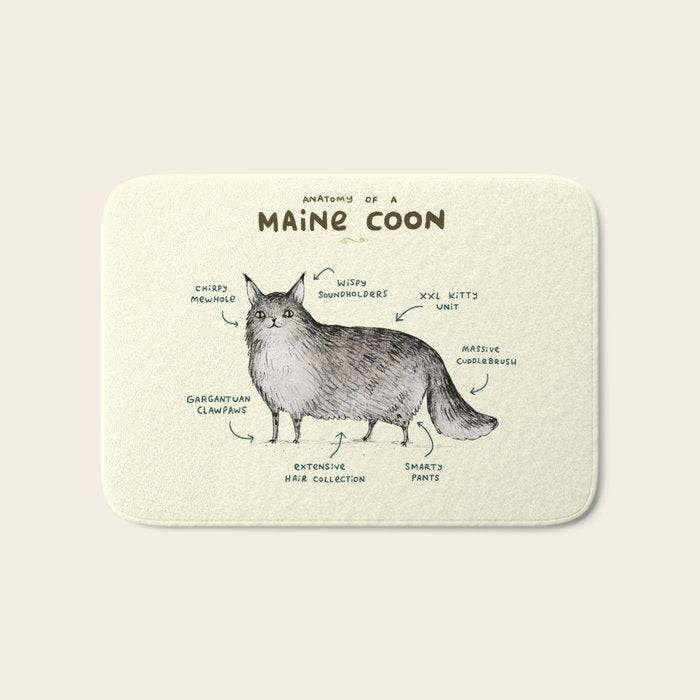 Anatomy of a Maine Coon Bath Mat Gallery Image 1