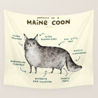 Anatomy of a Maine Coon Wall Tapestry Gallery Image 4