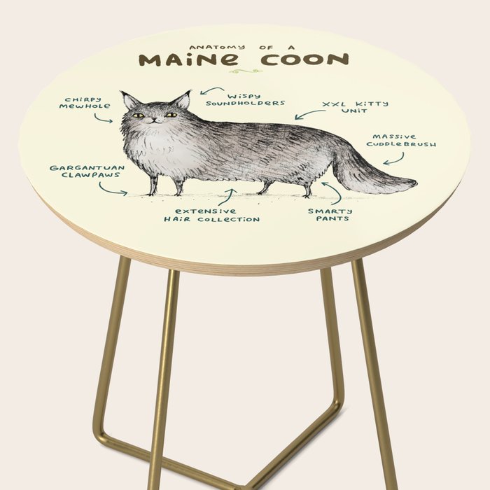 Anatomy of a Maine Coon Side Table Gallery Image 2