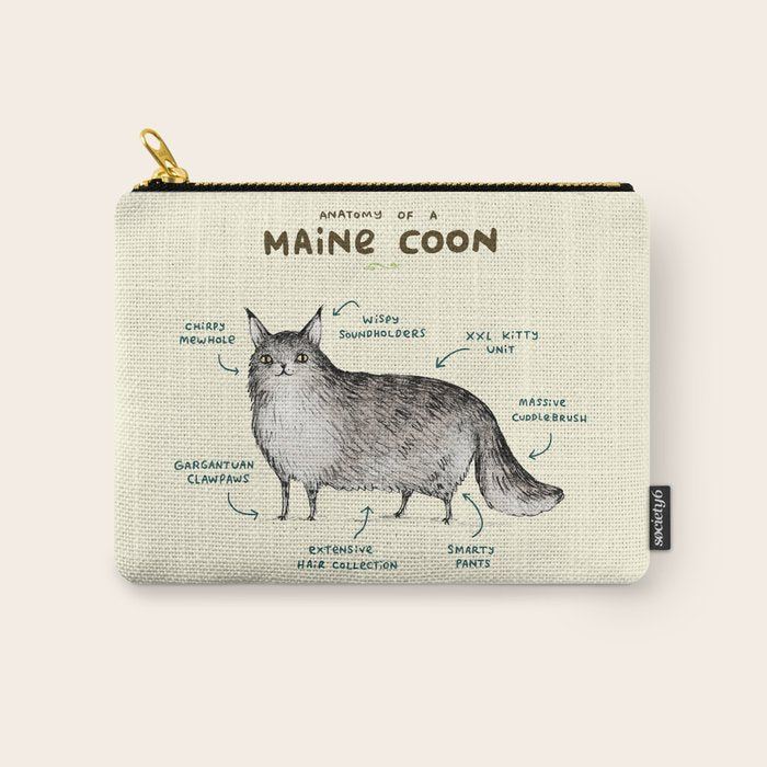 Anatomy of a Maine Coon Carry All Pouch Gallery Image 1