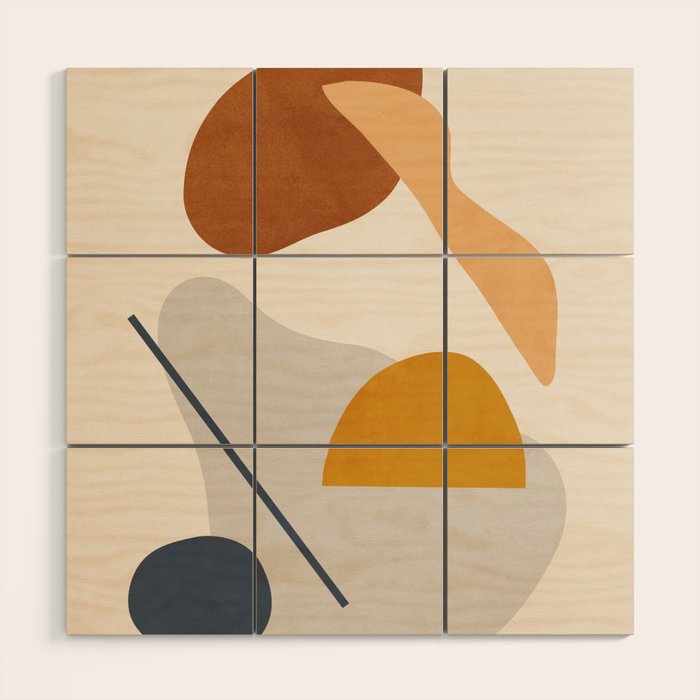 Abstract Art / Shapes 34 Wood Wall Art Gallery Image 1