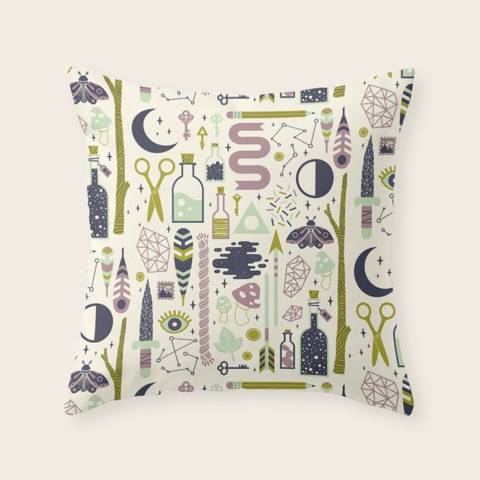 The Witch's Collection Throw Pillow Gallery Image 1