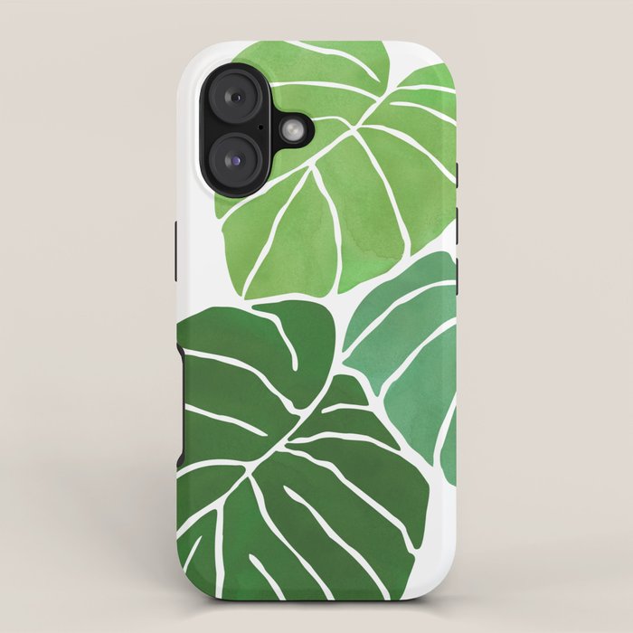 Monstera Tropical Plant Painting iPhone Case Gallery Image 1