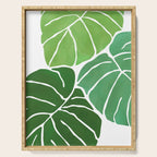 Monstera Tropical Plant Painting Serving Tray Gallery Image 1