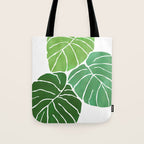 Monstera Tropical Plant Painting Tote Bag Gallery Image 1