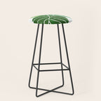 Monstera Tropical Plant Painting Stool Gallery Image 1