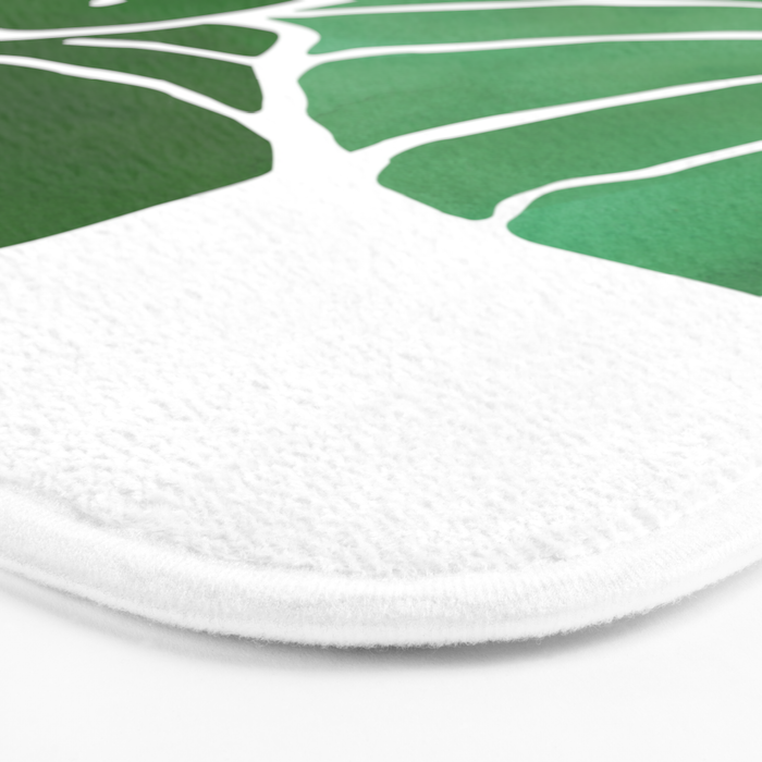 Monstera Tropical Plant Painting Bath Mat Gallery Image 3