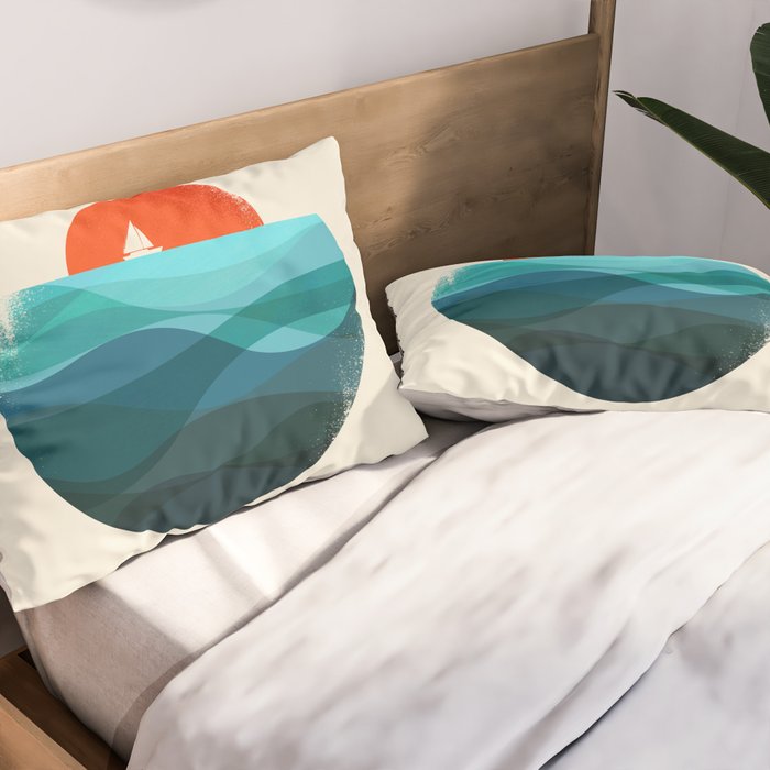 Deep blue ocean Pillow Sham Gallery Image 2