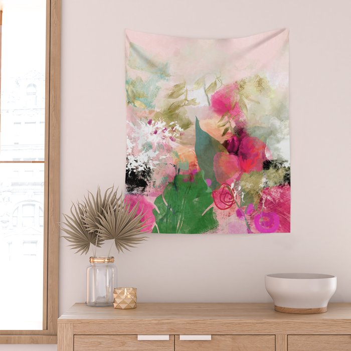 pink summer wind Wall Tapestry Gallery Image 2