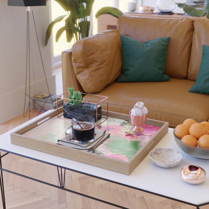 pink summer wind Serving Tray Gallery Image 2