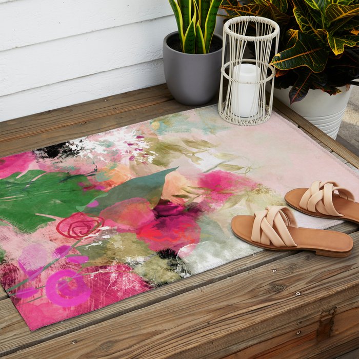pink summer wind Outdoor Rug Gallery Image 2