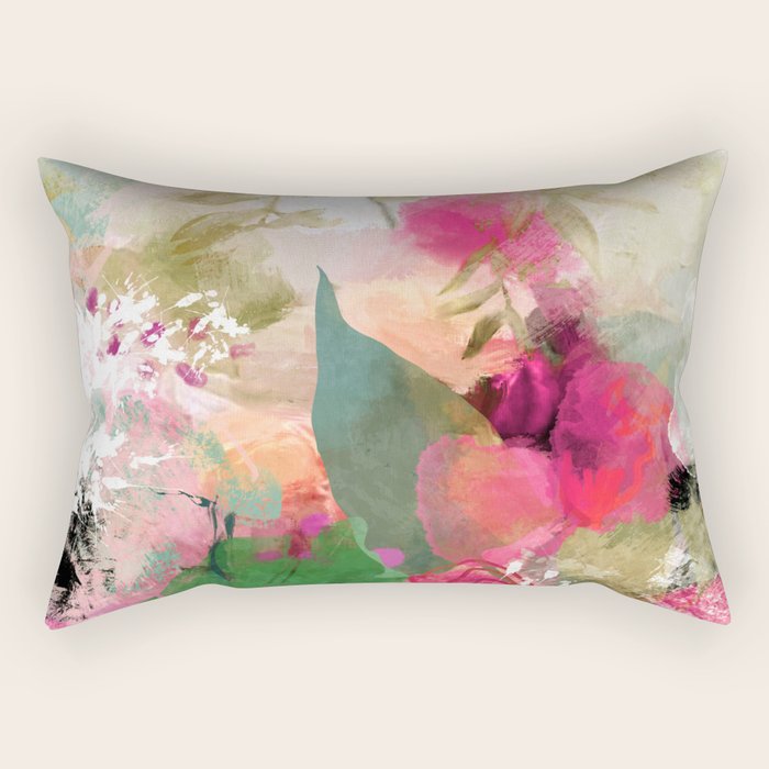 pink summer wind Rectangular Pillow Gallery Image 1