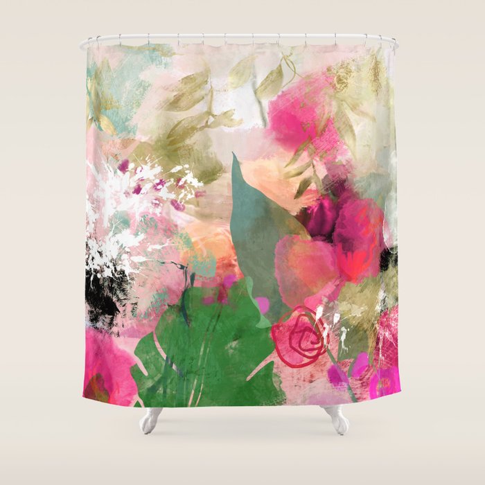 pink summer wind Shower Curtain Gallery Image 1