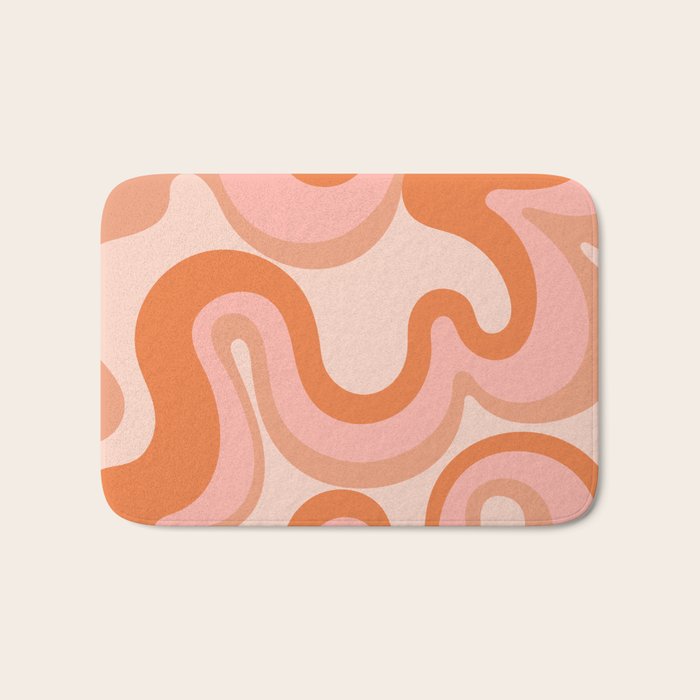 Groovy Swirl - Earth Tones Bath Mat Gallery Image 1