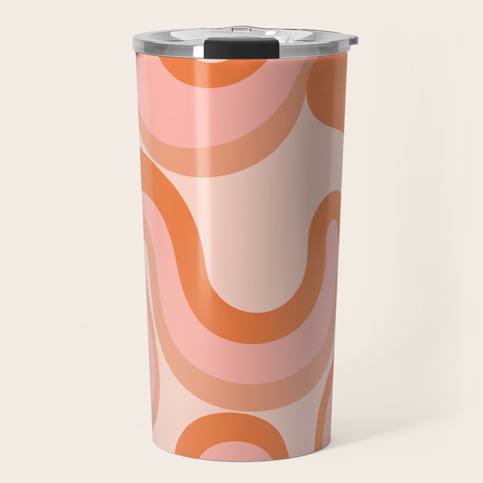 Groovy Swirl - Earth Tones Travel Mug Gallery Image 1