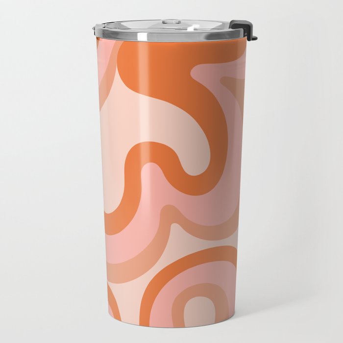 Groovy Swirl - Earth Tones Travel Mug Gallery Image 2