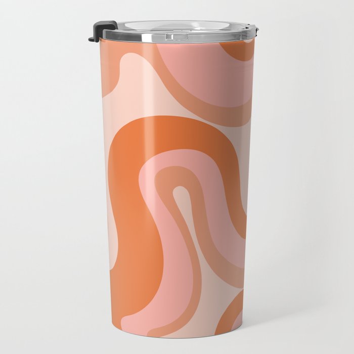 Groovy Swirl - Earth Tones Travel Mug Gallery Image 3