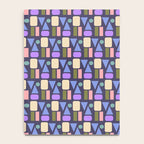 Mid-century Geometric Color Fun - Dark Blue Notebook Gallery Image 4