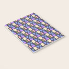 Mid-century Geometric Color Fun - Dark Blue Notebook Gallery Image 3