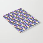 Mid-century Geometric Color Fun - Dark Blue Notebook Gallery Image 2