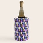 Mid-century Geometric Color Fun - Dark Blue Wine Chiller Gallery Image 1
