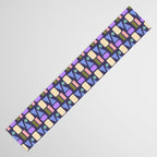 Mid-century Geometric Color Fun - Dark Blue Table Runner Gallery Image 3