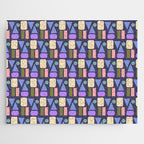 Mid-century Geometric Color Fun - Dark Blue Jigsaw Puzzle Gallery Image 1