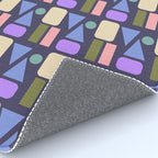 Mid-century Geometric Color Fun - Dark Blue Rug Gallery Image 4