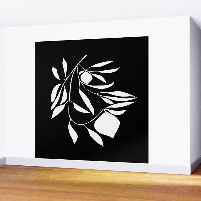 Lemon Tree In Black  Wall Mural Gallery Image 2