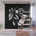 Lemon Tree In Black  Wall Mural Gallery Image 1