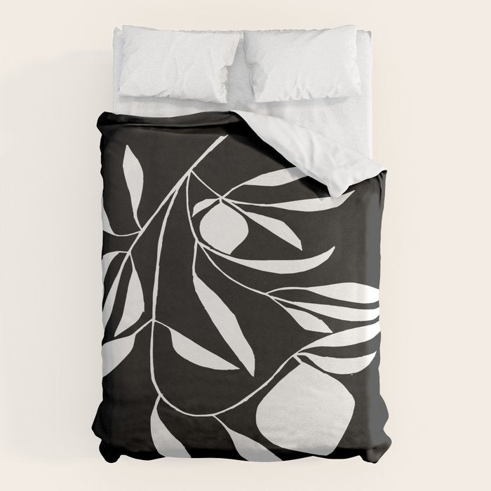 Lemon Tree In Black  Duvet Cover Gallery Image 6