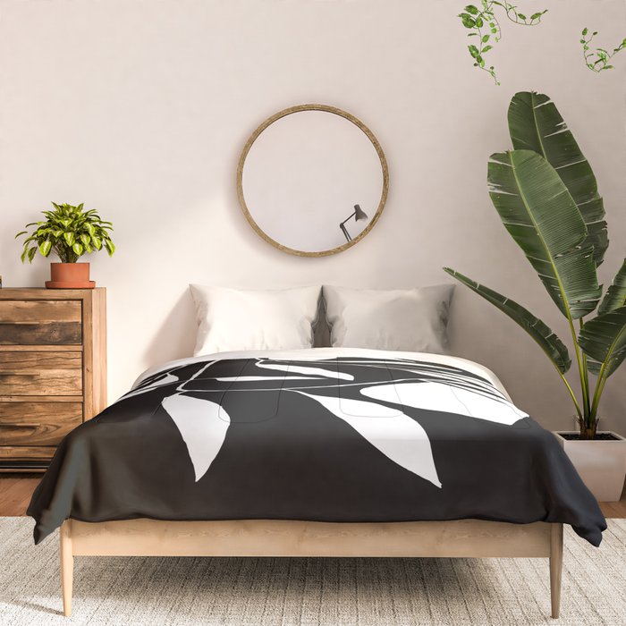 Lemon Tree In Black  Comforter Gallery Image 3
