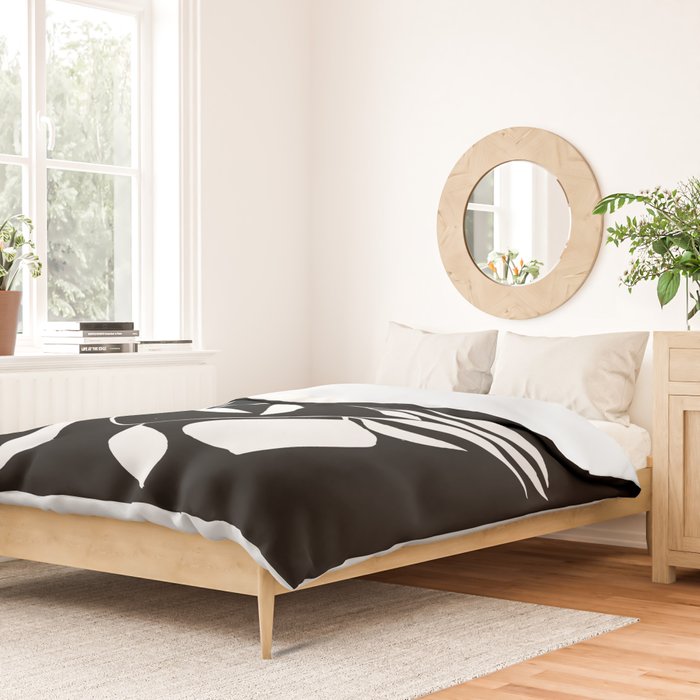 Lemon Tree In Black  Duvet Cover Gallery Image 2
