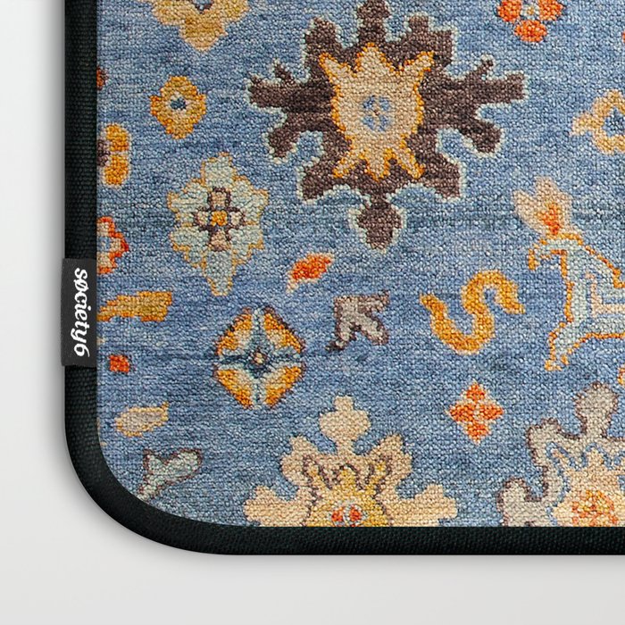 Cornflower Blue Saffron Antique Indian Agra Laptop Sleeve Gallery Image 3