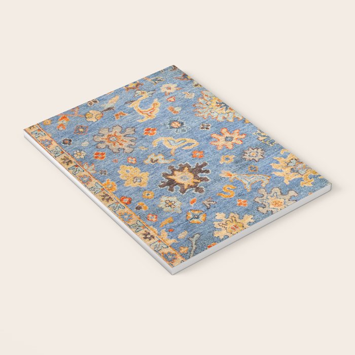 Cornflower Blue Saffron Antique Indian Agra Notebook Gallery Image 3