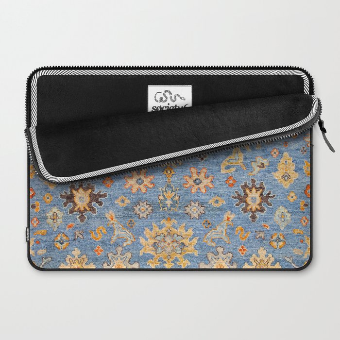 Cornflower Blue Saffron Antique Indian Agra Laptop Sleeve Gallery Image 2