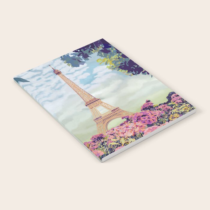 A Floral View of the Eiffel Tower Notebook Gallery Image 1