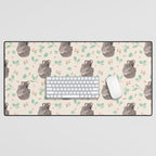 Koala and Eucalyptus Pattern Desk Mat Gallery Image 1