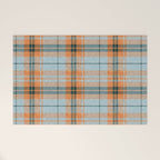 fall plaid - orange and blue Welcome Mat Gallery Image 1
