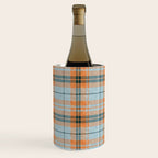 fall plaid - orange and blue Wine Chiller Gallery Image 2