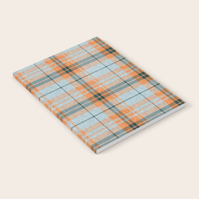 fall plaid - orange and blue Notebook Gallery Image 2