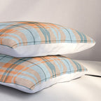 fall plaid - orange and blue Pillow Sham Gallery Image 3