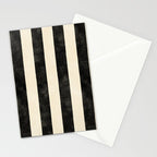 Cabana Stripe - black & cream Stationery Card Gallery Image 2