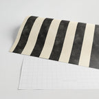 Cabana Stripe - black & cream Wrapping Paper Gallery Image 2